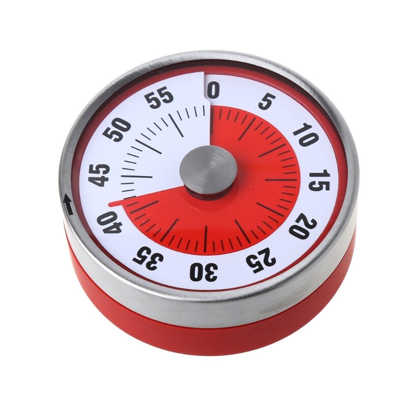 Stainless Steel Magnets Fridge Kitchen Timer Clock Mechanical Reminder Sport L15