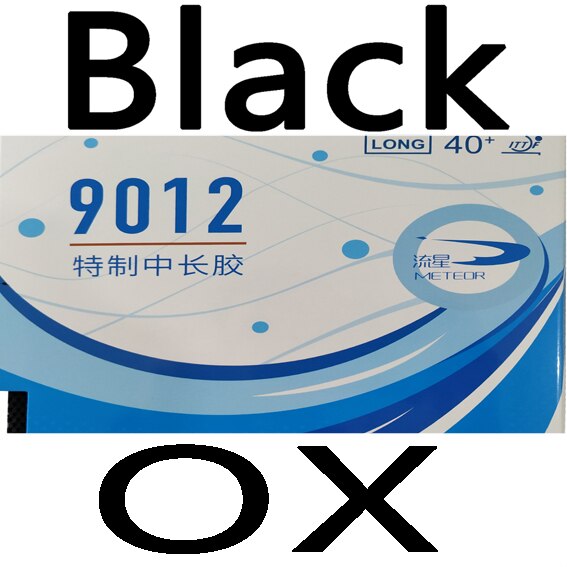Meteor 9012 long pips out rubber for table tennis racket bat: black ox