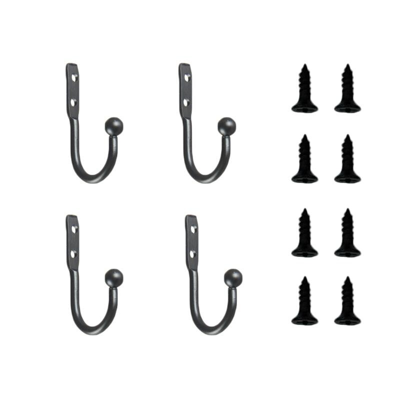 Ounona mini krok enkel liten størrelse vegg kroker dekorative dør henger metall legering vegg kleshengere sorte kroker
