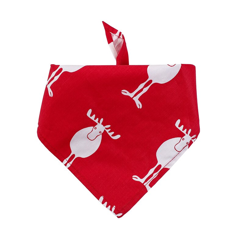 Écharpe de noël pour chat, accessoire ajustable, taille ajustable, pour cou de chien, à la , décoration pour animaux de compagnie, mignon: Red elk