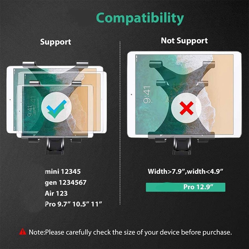 Tripod Horizontal and Vertical Clamp Fixed Enlarge Universal Bracket Rotating Tripod Mount Tablet Computer Clamp Adapter