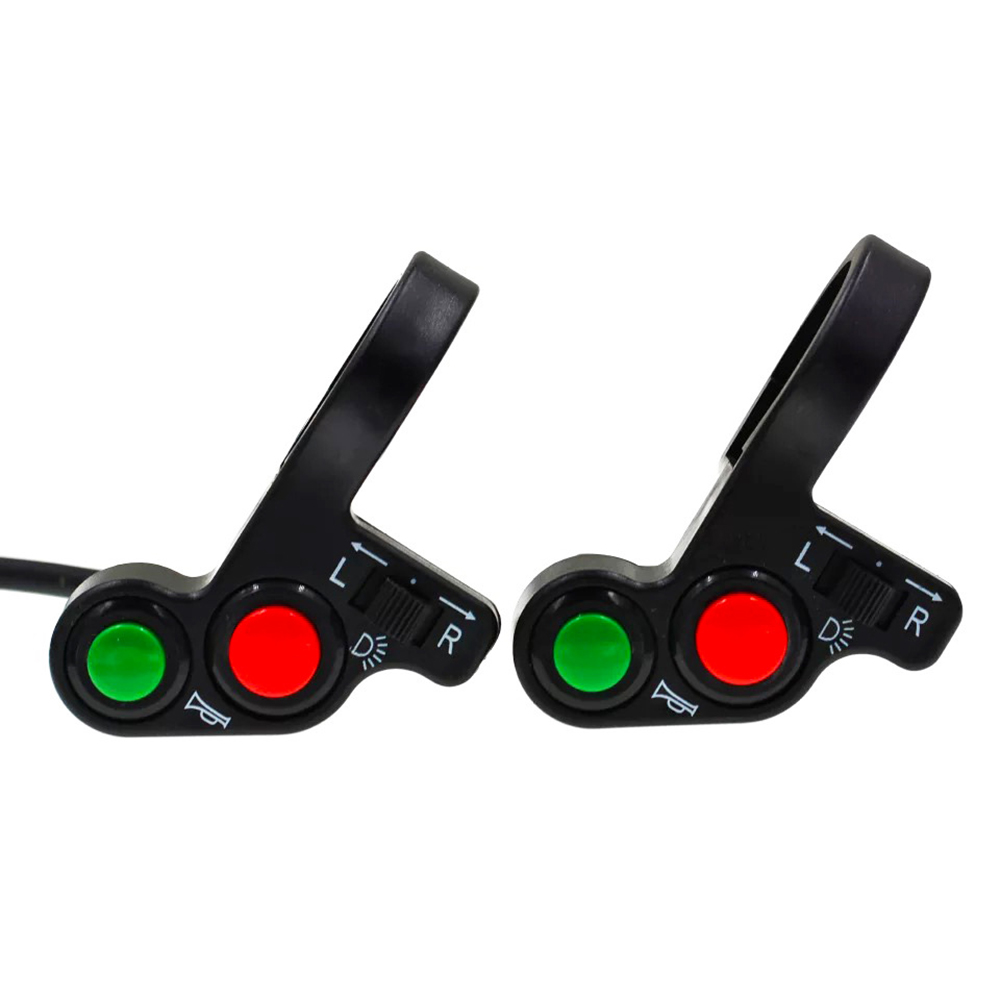 Forlygter/blinklys/horn 3 in 1 universal auto-tænd-sluk-knap motorcykel scooter snavs atv styrkontakt