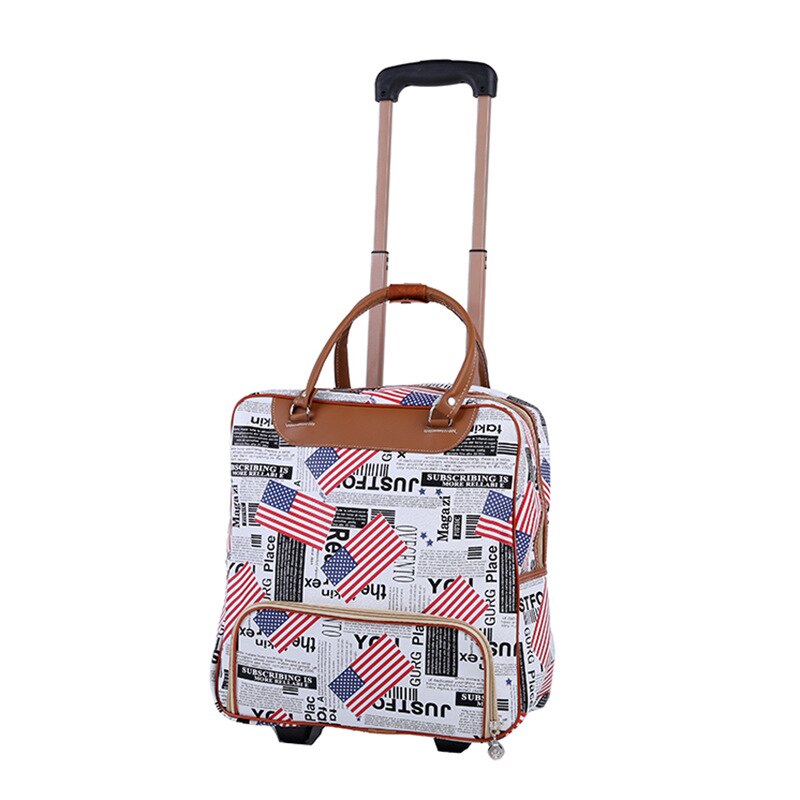 Vrouwen Trolley Bagage Rollende Koffer Casual Strepen Rolling Case Reistas op Wielen Bagage Koffer: A11