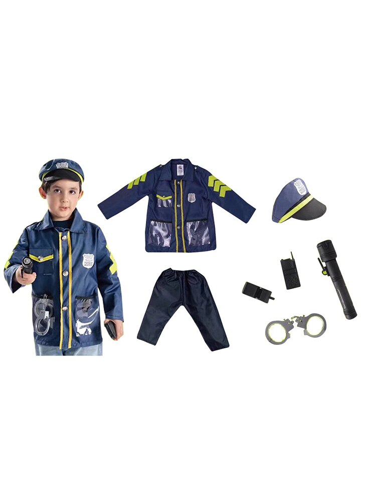 11PCS Cosplay Toy Children Pretend Toy Doctor Lawyer Police Ordinary Stage Equipment Play House Cosplay