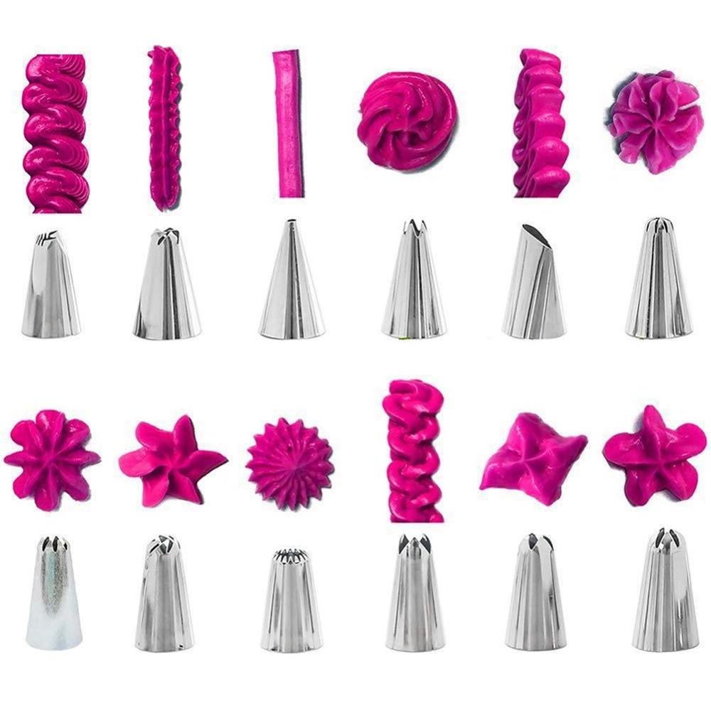 83Pcs Cake Tools Decorating Kit Supplies Set Tools DIY Piping Tips Pastry Icing Bags Nozzles Different Shapes Cake Tool