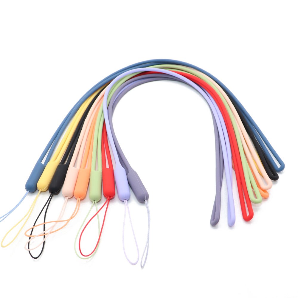 Universal Silicone Cute mobile phone straps neck Lanyard Holder USB strap keychain ID Card Gym Badge Cord Hanging Rope