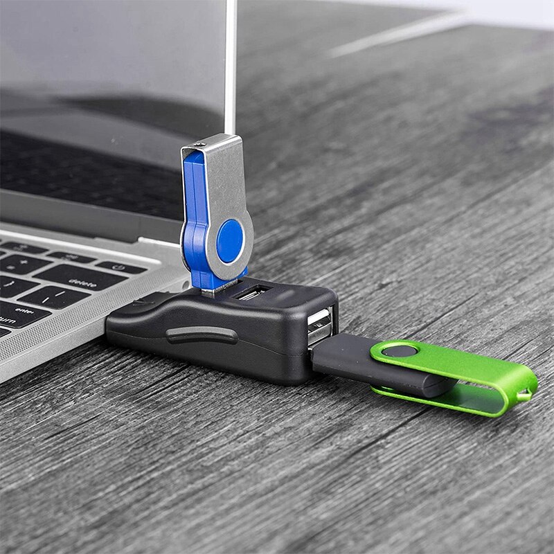 Hub USB de 4 puertos, Mini concentrador de datos USB 2,0 pequeño portátil, para PC, portátil, Notebook PC, XPS, IMac y más
