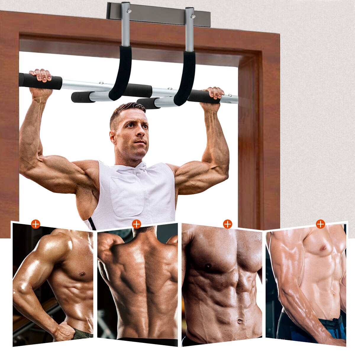 Justerbar gym träning horisontell stång inomhus fitness dörrkarm dra upp stång vägg haka upp stång hem träning fitness utrustning