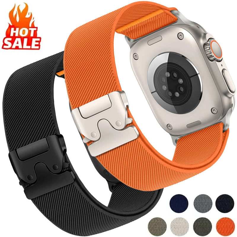 Bracelets de Parachute pour Apple Watch ultra 2, 49mm 46mm 42mm 44mm 45mm 40mm 41mm, Bracelet correa IWatch série 10 9 8 7 6 3 SE