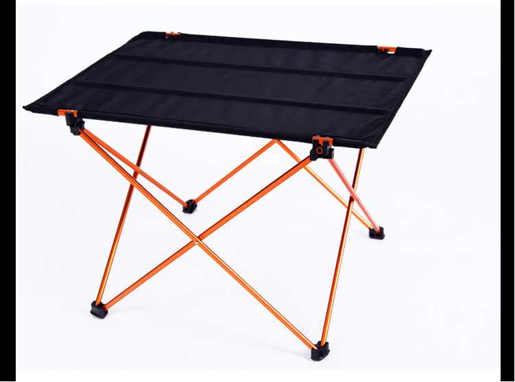 Draagbare Opvouwbare Klaptafel Bureau Meubelen Outdoor Picknick Aluminium Ultralight Strand Tafel Orange En Rood