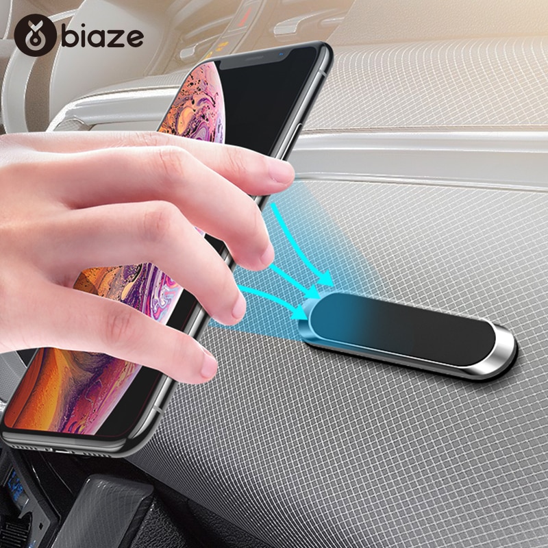 Magnetische Auto Telefon Halter Für iPhone 11 Samsung Büro Schlafzimmer Mini Streifen Form Stehen Car Mount Platte Magnet Dashboard