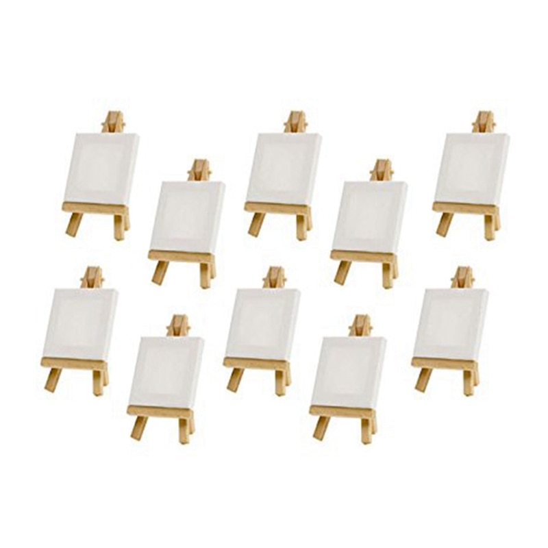 24 Pack Mini Wood Display Easel Wood Easels Set For Paintings Craft Small  Acrylics Oil Projects