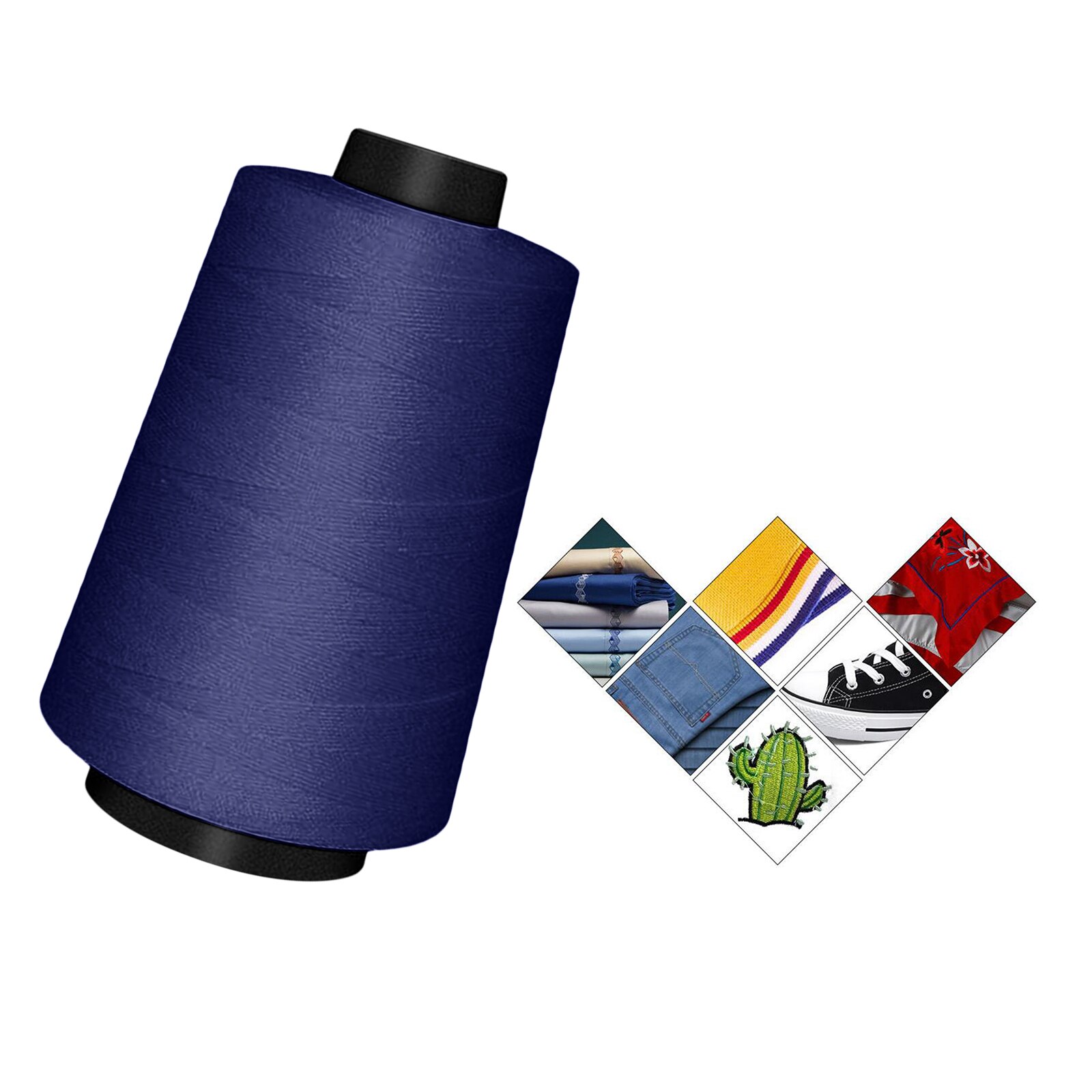 Serge-carretes grandes de hilo de coser, 2843 yardas cada cono: Navy Blue