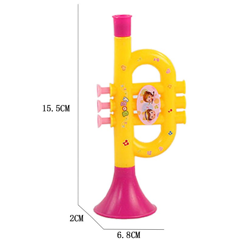 1Pc Willekeurige Kleur Baby Muziek Speelgoed Vroege Onderwijs Speelgoed Kleurrijke Baby Muziek Speelgoed Trompet Muziekinstrumenten Voor Kinderen Kinderen