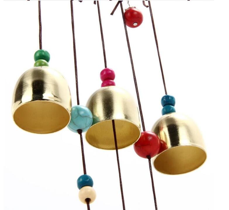 Lucky elephant wind chimes kobber outdoor living wind chimes 6 bells outdoor living yard garden decor