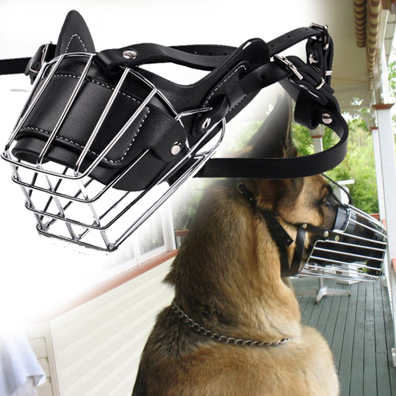 Faroot svart/brun sterkt metall pustende trådkurv hundesnut for stor hund am-staff pit-bull bull terrier antibitt
