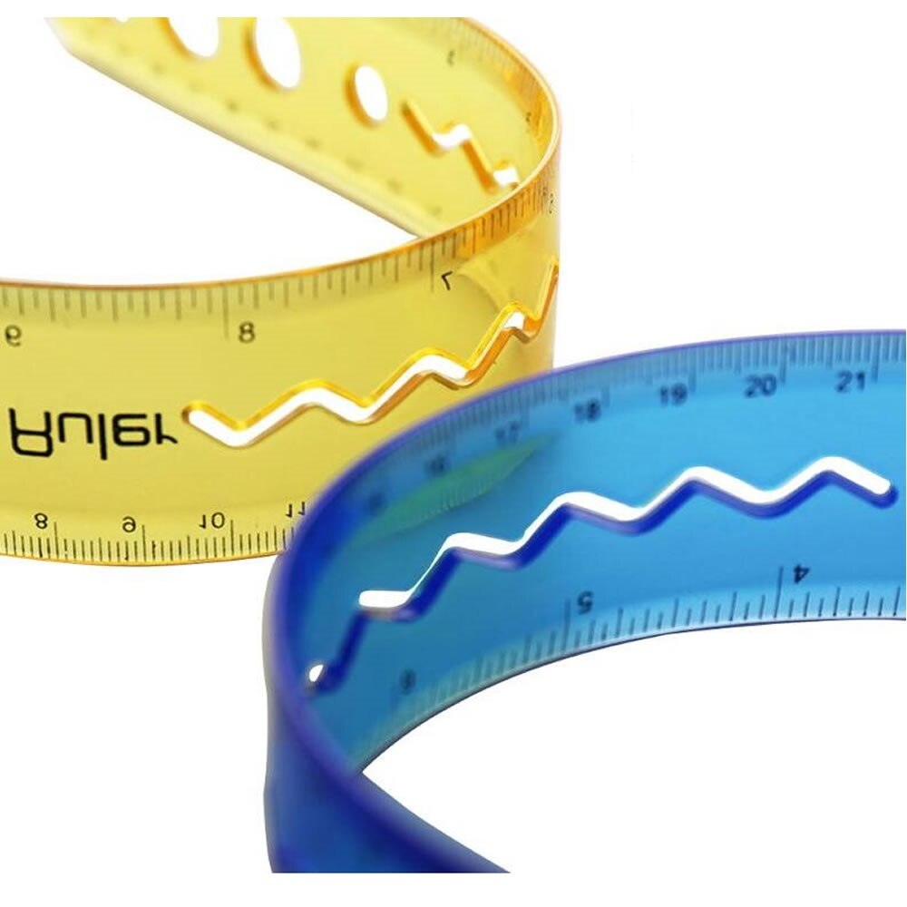 30cm Soft Flexible Ruler Multicolor Measure Straight Rulers Office School Supplies Stationery Students