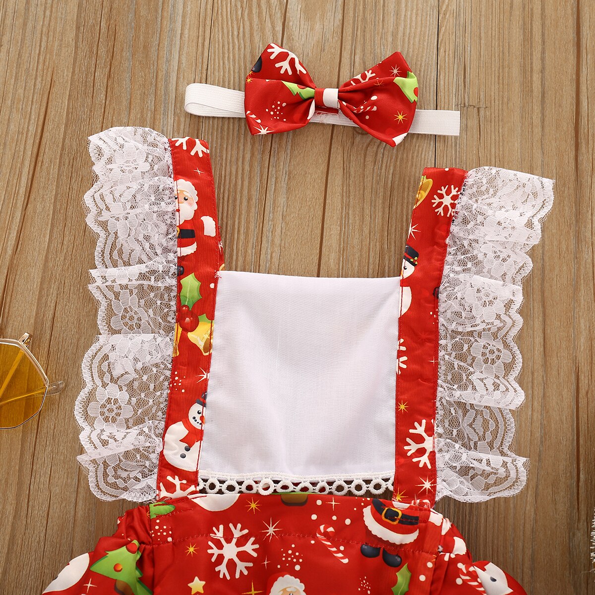 FOCUSNORM Halloween Weihnachten Baby Mädchen Jungen Strampler Karikatur drucken Spitze Rüschen Kurzarm Overall Stirnband