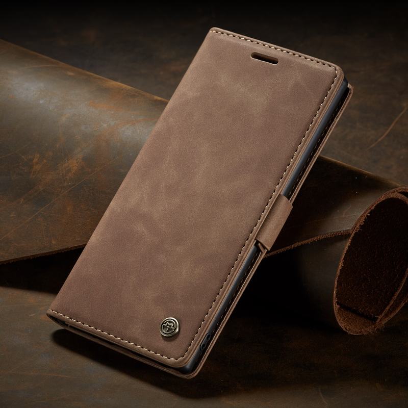 Leder Fall Für Samsung Galaxy Note 10 Plus 5G Abdeckung Fall Flip Brieftasche S Stift In Der Regel Verwenden Top Protector für Samsung Note10 +: Note 10 Plus / Brown case