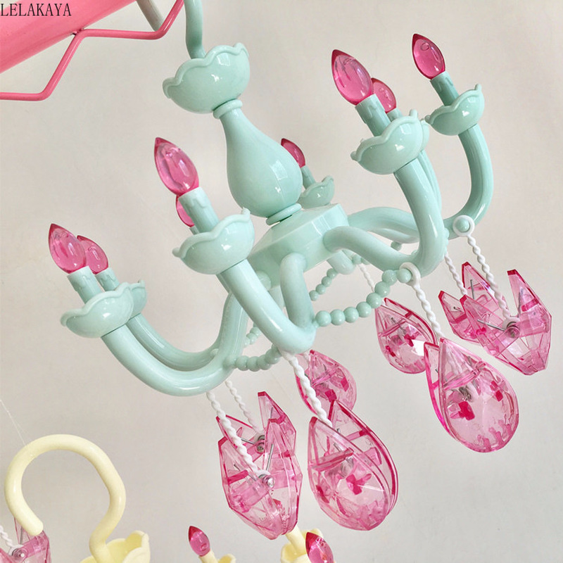 1pcs Plastic Drying Rack Japan Style Cute Chandelier Hanger Magic Multi-function Home Storage Racks For Clothes Socks Underwear