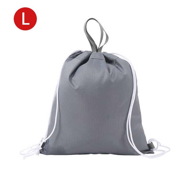 Mannen Sporttas Reizen Opbergzakken Waterdicht Sneldrogende Pack Koord Sport Rugzak Nylon Lichtgewicht Draagbare Tas Vrouwen: Grey l