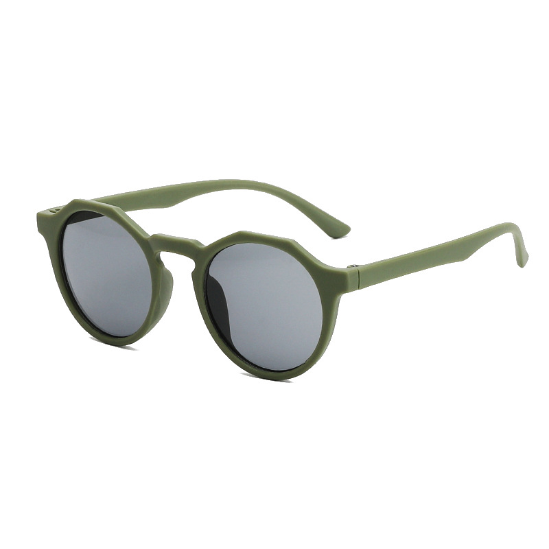 Occhiali da sole estivi per bambini UV400 montatura rotonda protezione UV smerigliata occhiali da sole tinta unita Boy Girl occhiali da sole Anti-UV 3-12Y: B