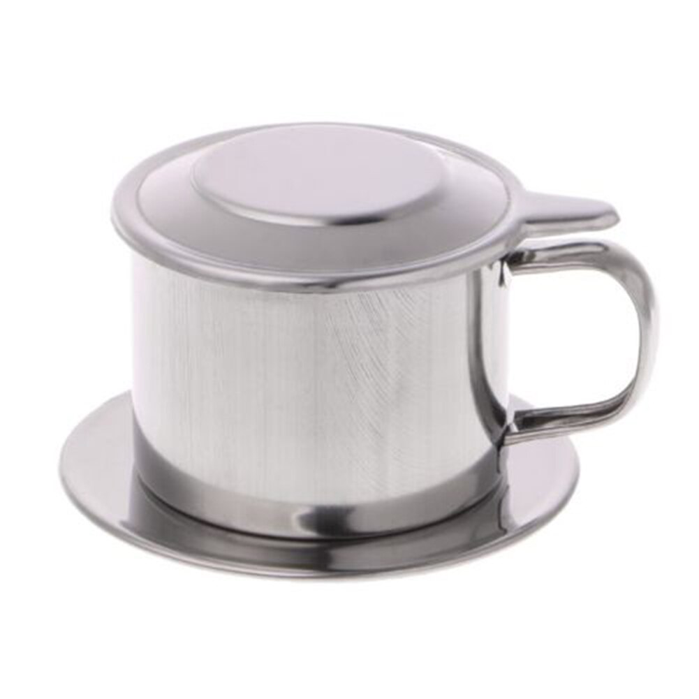 Vietnamese Rvs Koffiefilter Cup Drip Maker Infuser Met Handvat Filter Cup Drip Maker Infuser Filter Cup Zetgroep Cup: L