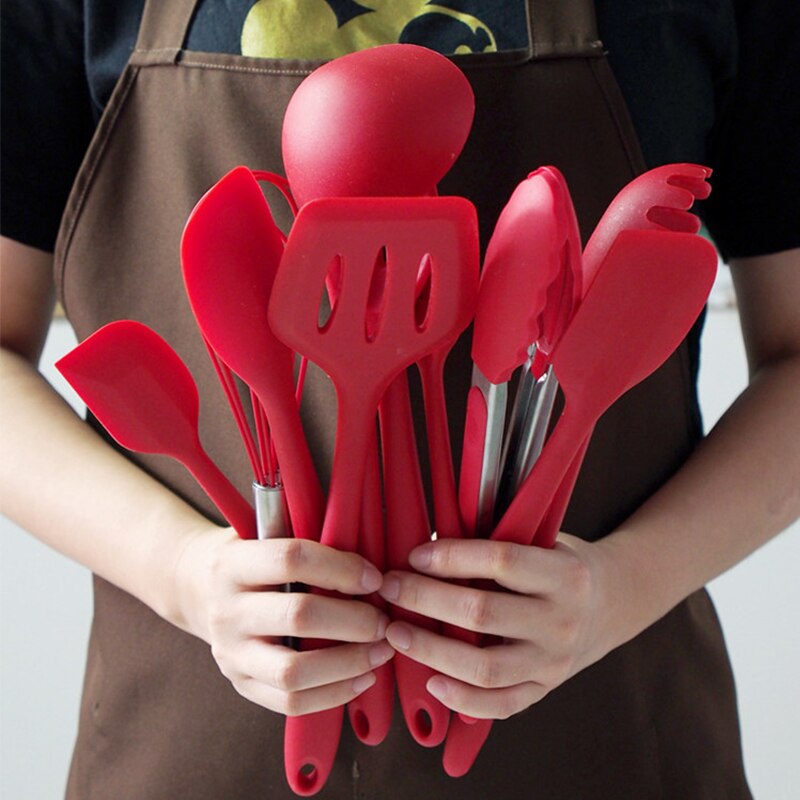 Non-Stick Silicone Cooking Utensils Set Spatula Shovel Cooking Tools Set High Temperature Resistance Kitchenware Accessories
