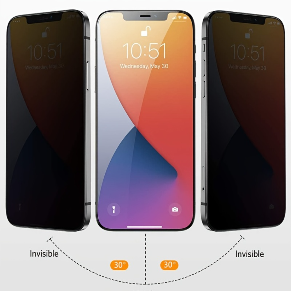 2 Stück Sichtschutz glas zeigt chutz folie für iPhone 14 13 12 11 Profi Max Schutz folie
