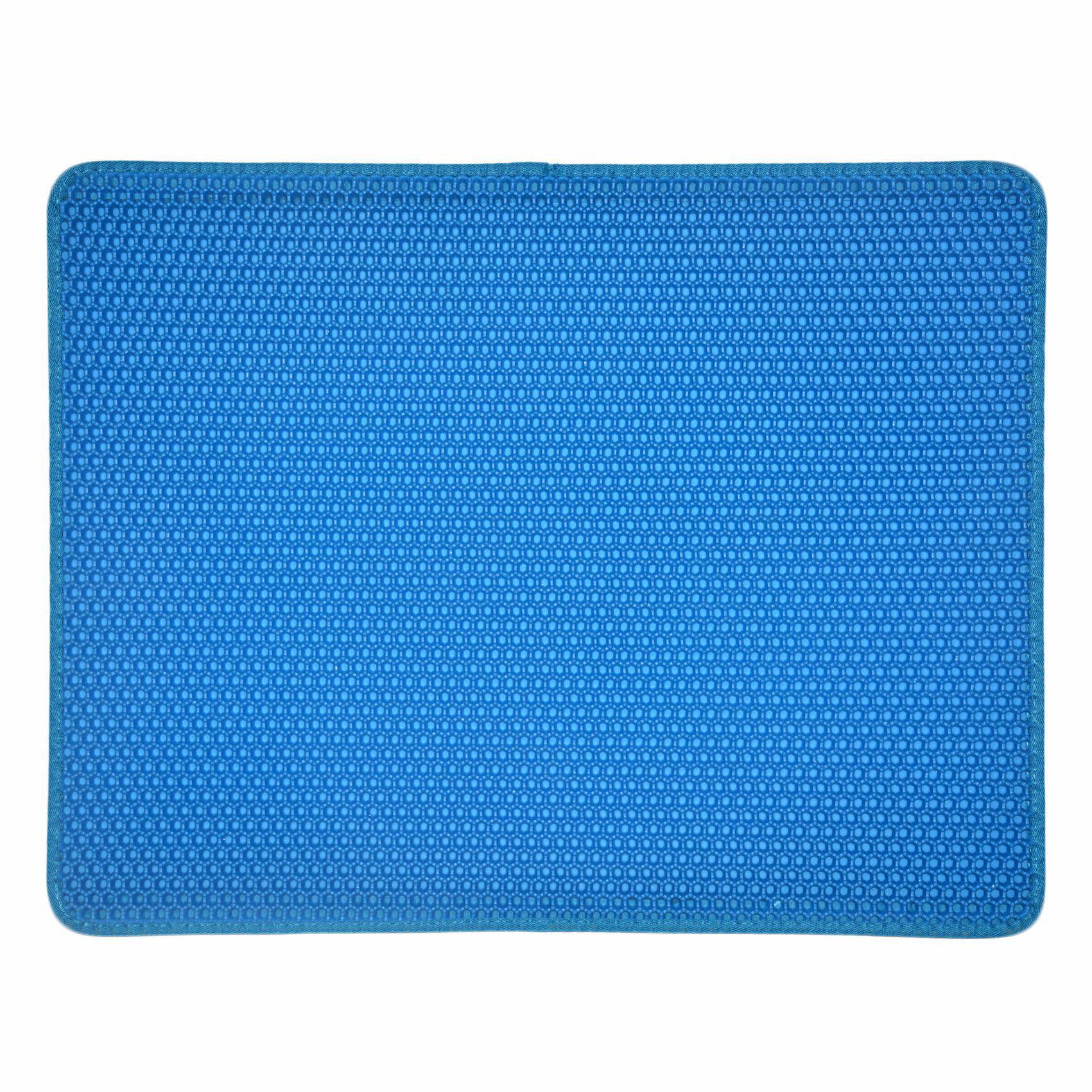 Waterdichte kattenbakmat voor huisdieren, eva dubbele kattenbakvulling, reinigingsproducten voor kattenbakmatten: Saffierblauw / 4050cm