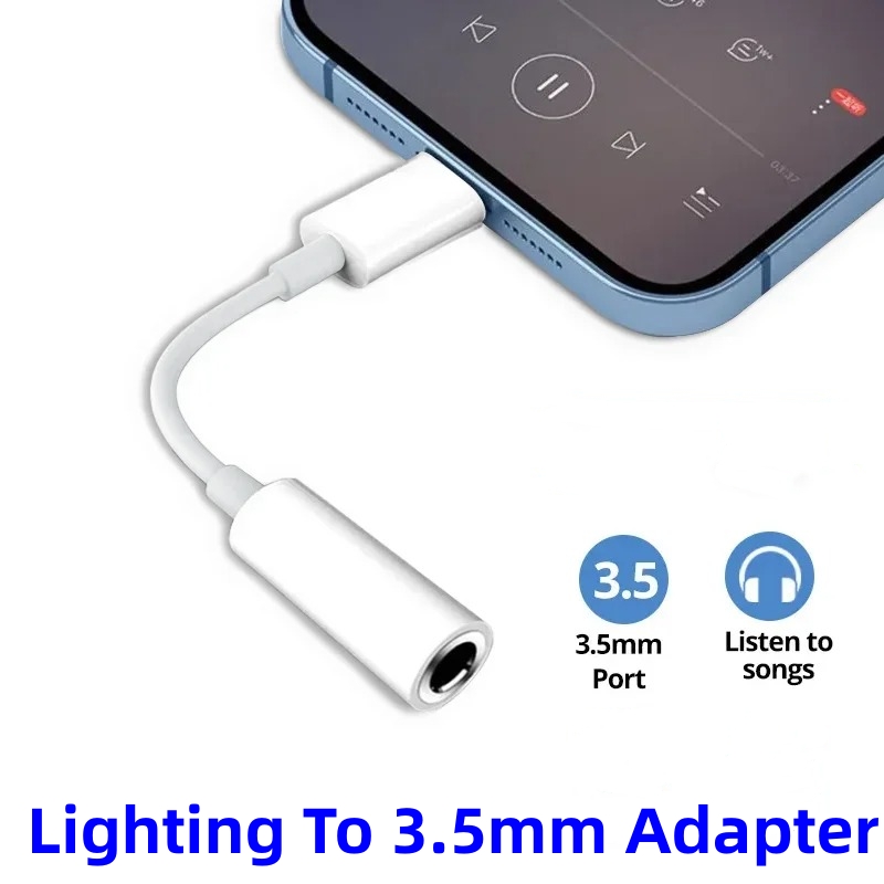 Oświetlenie do słuchawek 3,5 mm Adapter 8pin do 3 5MM Adapter gniazda słuchawkowego do iPhone'a 14 13 12 11 Pro Max Xr Xs 8 7