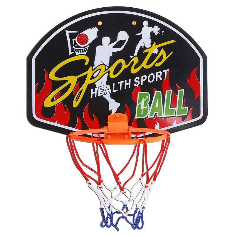 Plast hængende basketball netball hoop basketball box mini basketball bord legetøj rebounds indendørs justerbar 27*21cm