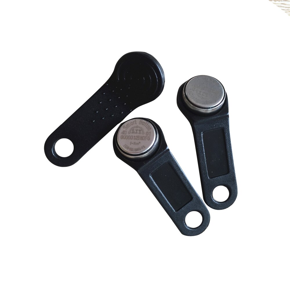100Pcs DS1990A-F5 Tm Card Ibutton Tag Met Muur Gemonteerde Houder Zwart: Black