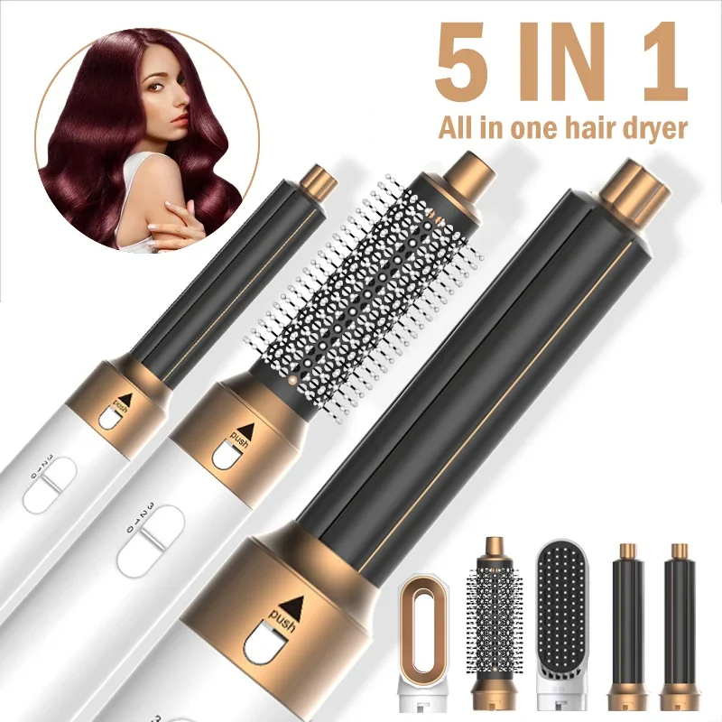 5 in 1 Haartrockner Kamm einstellen Beruf eller Heißluft styler zum Glätten und Volumen von Locken zu Hause