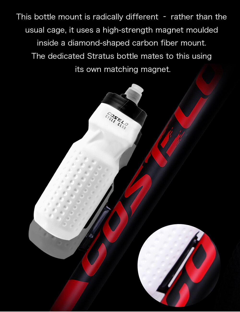 Innovation costelo magnetisk flaskeholder bur cykel vandflasker ud sport vandflaske ,710ml kolbe presning