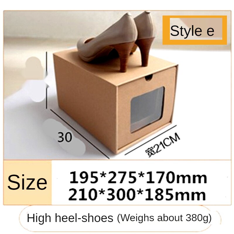 Schoenen Lade Dik Kraftpapier Lade Schoenendoos Transparante Schoenendoos Lade Schoenendoos Vouwen Papier Doos: Type E