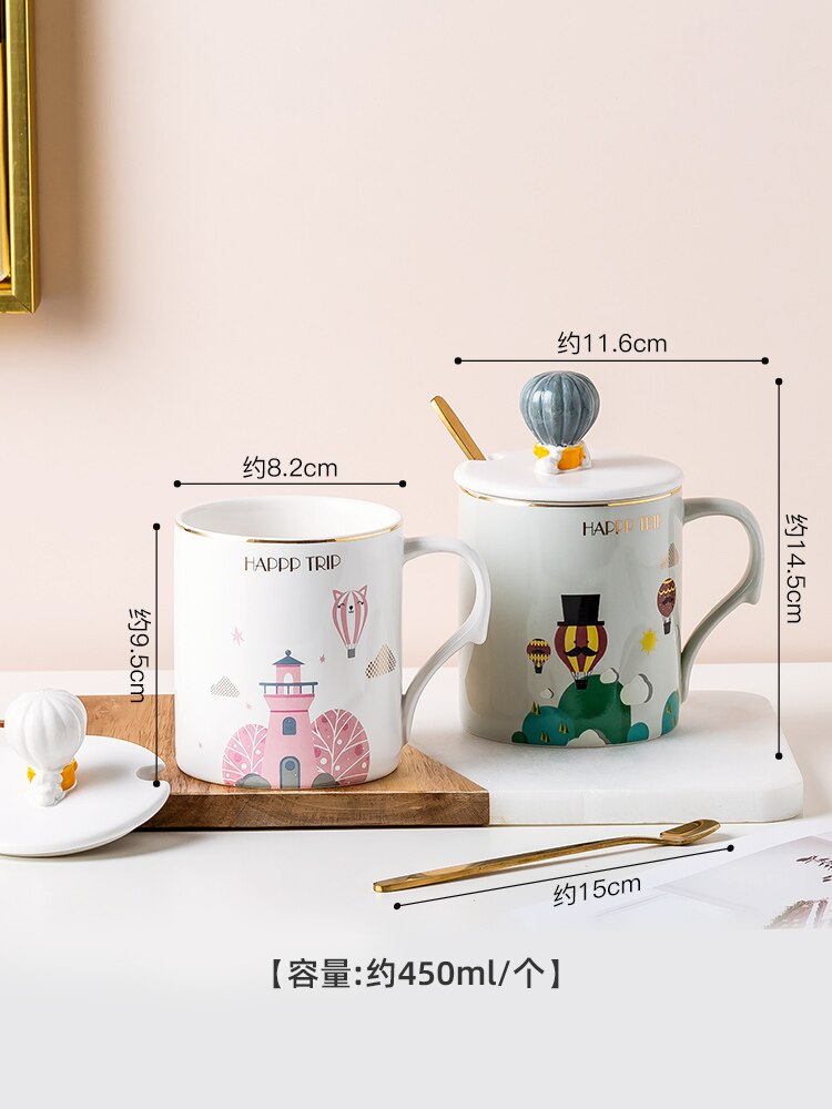 Cute Mug Ceramic Funny Handmade Personnalisable Cartoons Eco Friendly Mug Tazas De Cafe Home Drinkware DB50MK