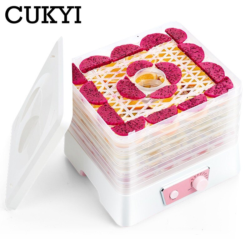 CUKYI – Mini machine de séchage de fruits 250W, appareil de déshydratation domestique pour fruits, légumes, viande et fleurs d&#39;animaux domestiques, cinq couches