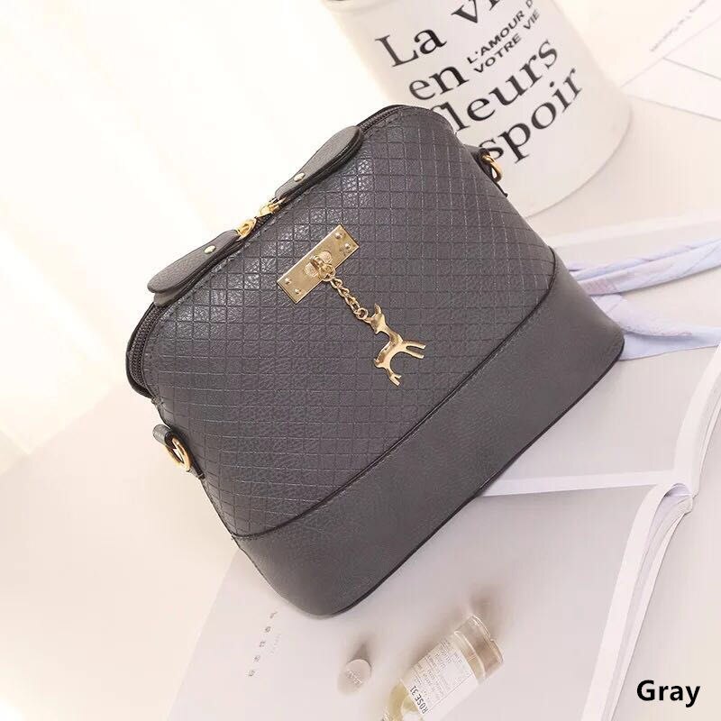 ! charm women Messenger Bags Mini Bag With Deer Toy Shell Shape Bag Women Shoulder Bags: 5