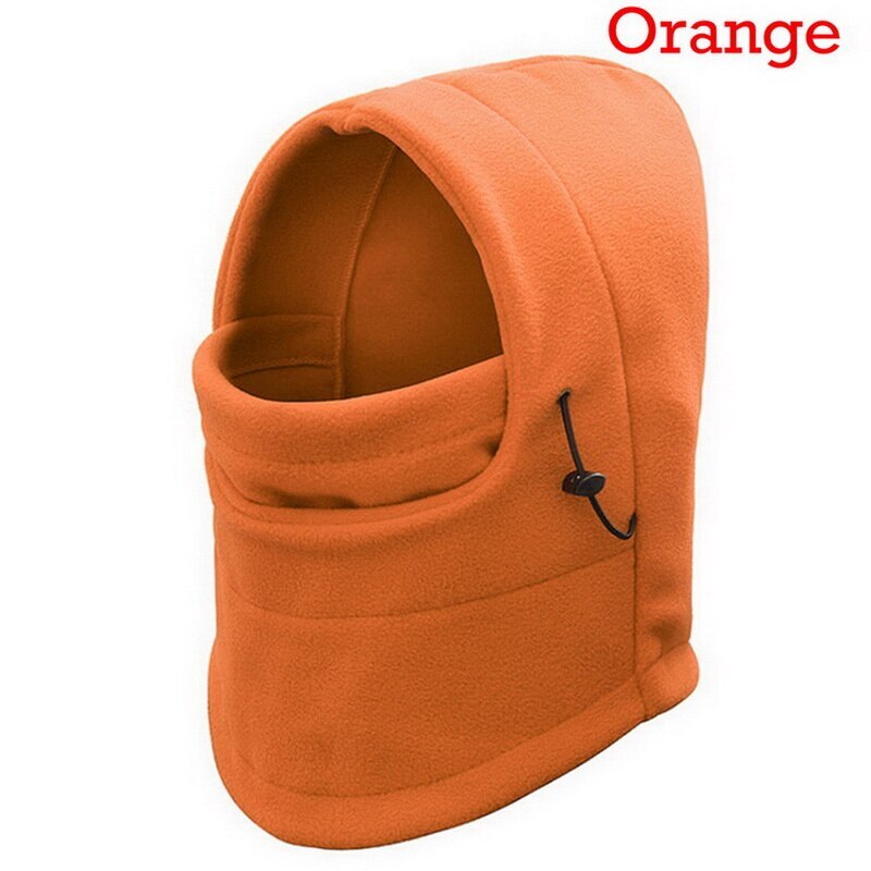 Winter warm Fleece beanies hats for men skull bandana neck warmer balaclava face Warmming Wargame cap Special Forces Unisex Hat: Orange