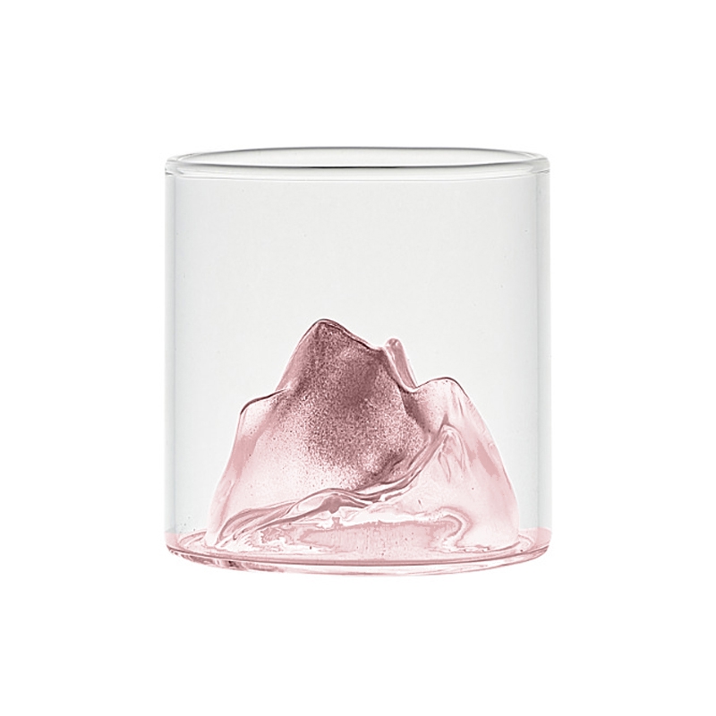 Tasse à whisky en verre de montagne 3D, verre à whisky Transparent, glace, Vodka, verre de roche, verres à boissons, illustration, Gif: P