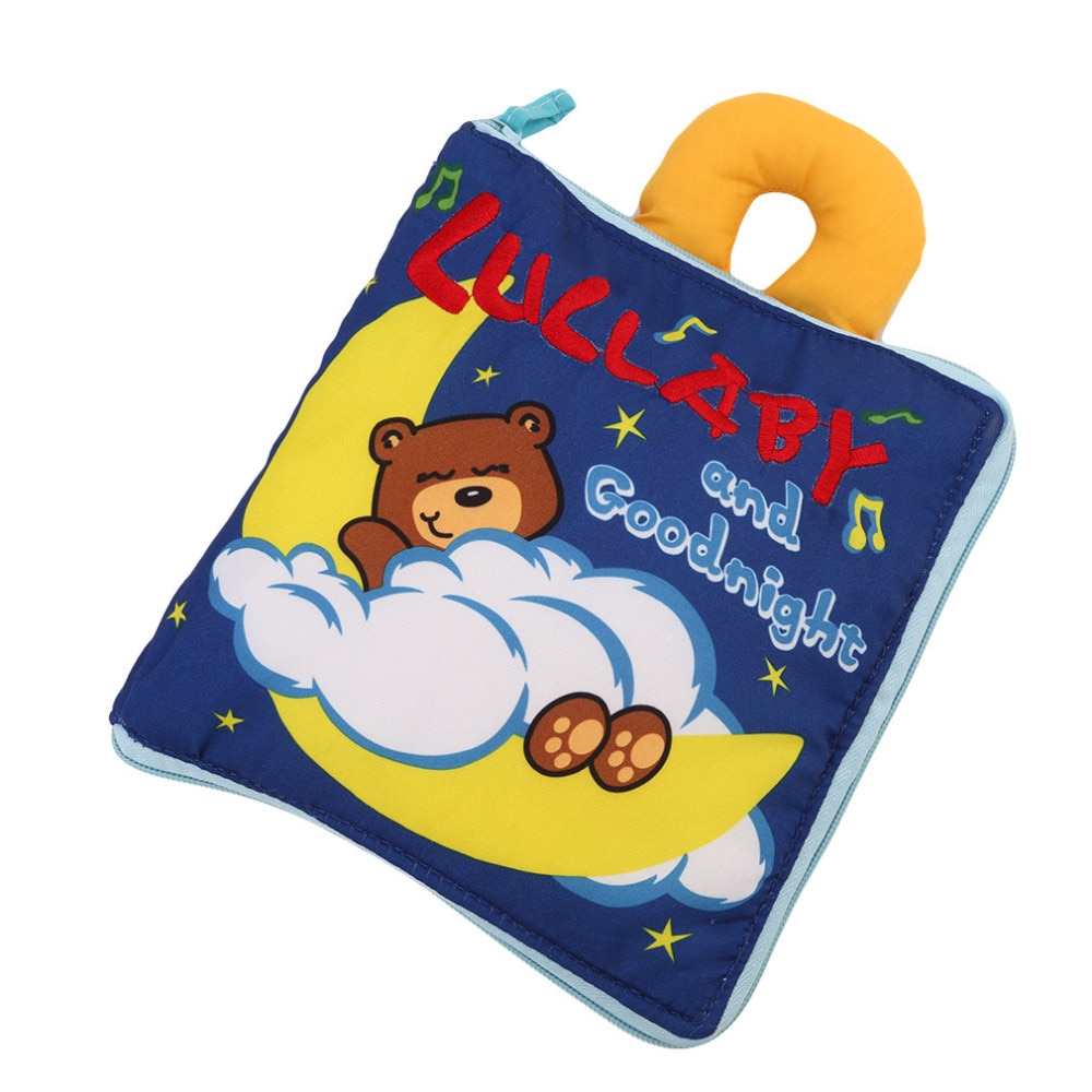 Soft Books Infant Early cognitive Development My Quiet Bookes baby goodnight educational Unfolding Cloth Book Activity Book DS19: bear