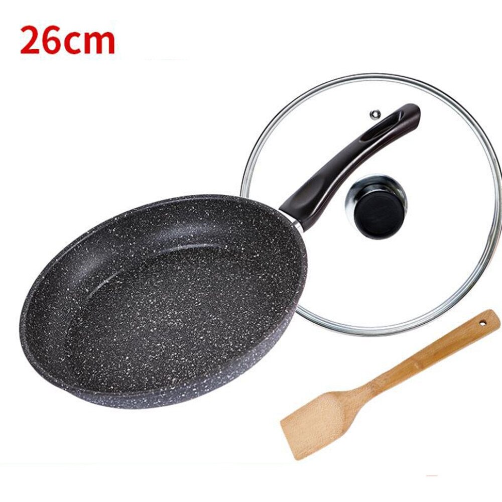 Wok gryde non-stick gryde med låg stegepande hjem haven induktion komfur gaskomfur pandekage pan bøf wok pan brød: 26cm 3 stk