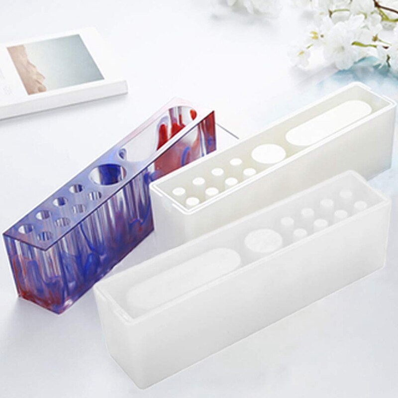 Pen Holder Resin Molds - DIY Pencil Holder Silicone Mold, Concrete Plaster Cement Pen Pencil Holder Molds Resin Crafts DIY: Default Title