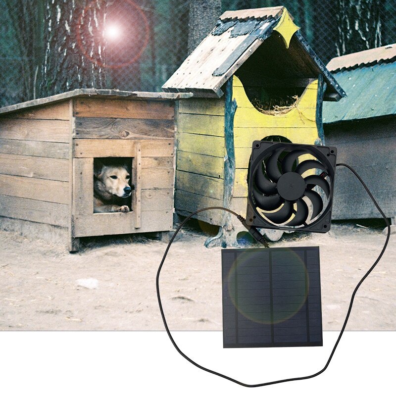 5W 6V 6 Zoll Solar- Ventilator Luft Auszieher Mini Ventilator Solar- Tafel angetrieben Fan für Hund Huhn haus Gewächshaus