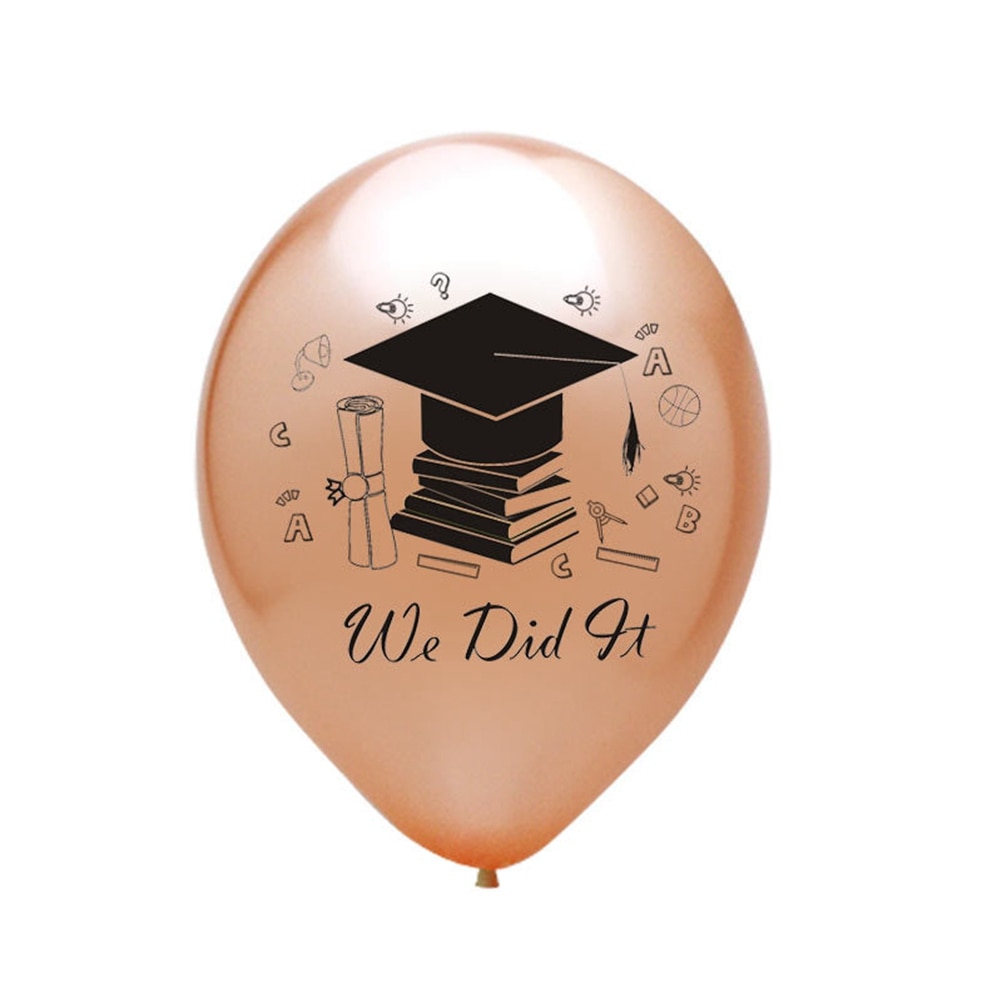 15 Pcs Star Vormige Ballonnen Graduation Latex Ballonnen Set Voor Graduation Ceremony Party Decor (Rose Golden)