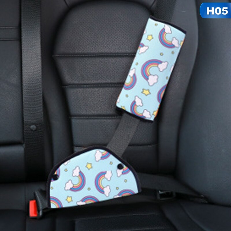 Auto sikkerhedssele holder holder sikkerhedssele polstring betræk til baby barn børn nakke sikkerhed skulderbeskytter skulderpude positioner: H05