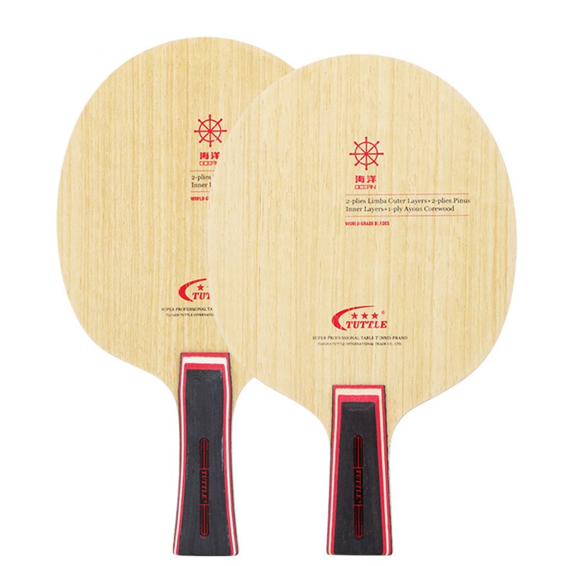1PC Ping Pong Paddle Blade CS FL Long Short Handle Table Tennis Racket Bat 7 Ply Tung Wood Carbon Fiber Table Tennis Competition