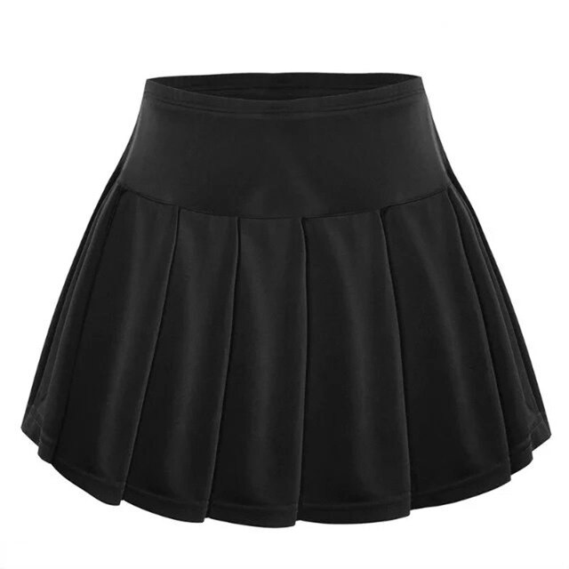 Tennis Skirt Women Running Sport Skirts With Shorts Skorts Ladies Miniskirt Tennis Tennis Mujer Golf Skirt Skort: 036 black / L