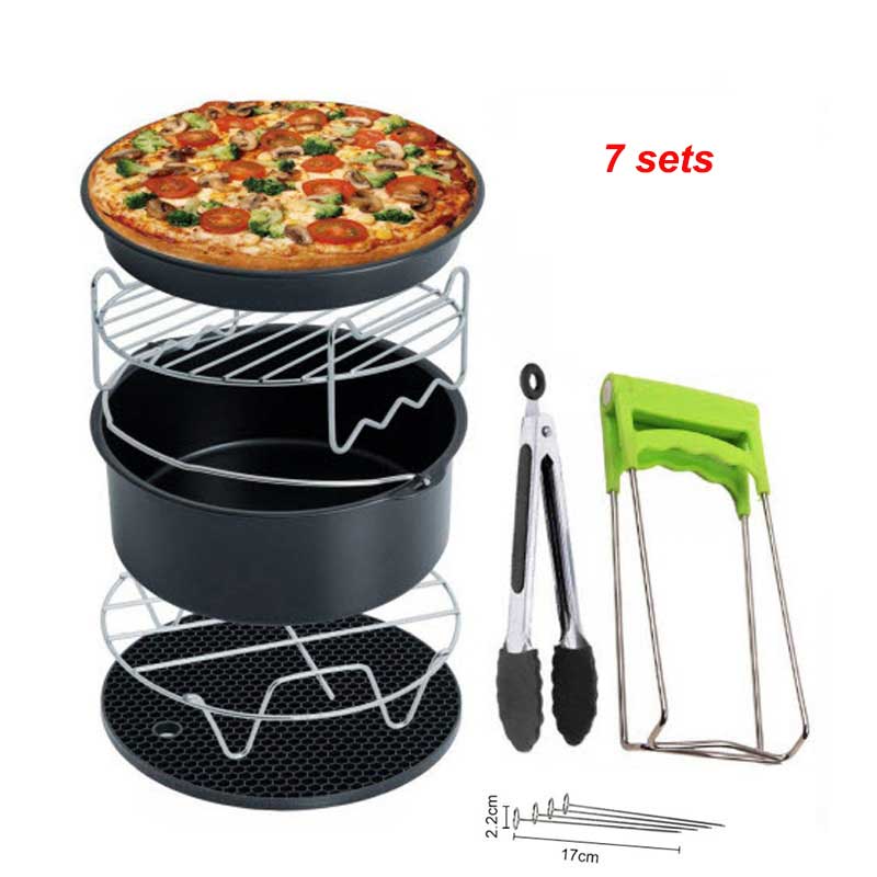 Friteuse à Air 7 pouces de , accessoires pour friteuse à Air Gowise Phillips Cozyna et sécurise, adaptés à tous les modèles 3.7 4.2 5.3 5.8QT: Full set 1